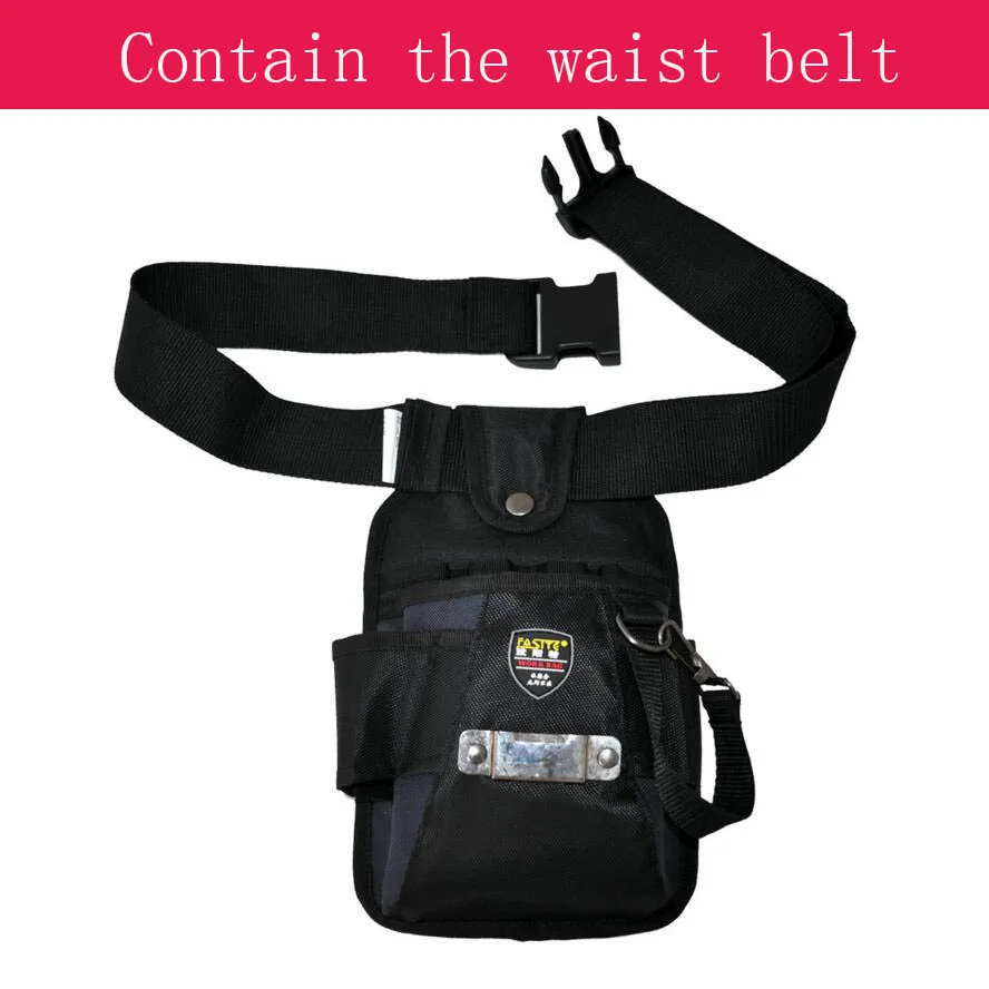 FASITE Small Leather Professional Electricians Tool Bag Oxford Fabric