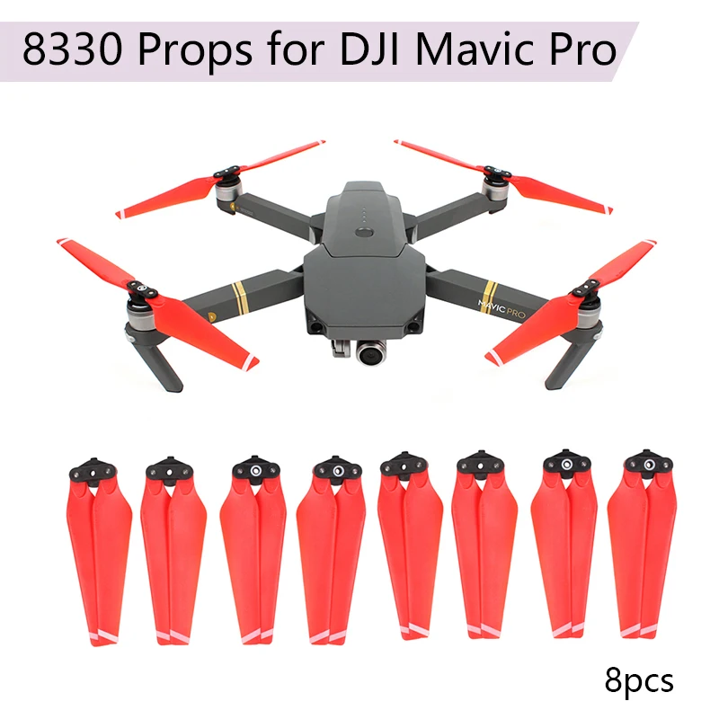 

8pcs 8330 Propeller for DJI Mavic Pro Camera Drone Quick Release Folding 8330F Blade Prop Replacement Accessory Spare Parts Red