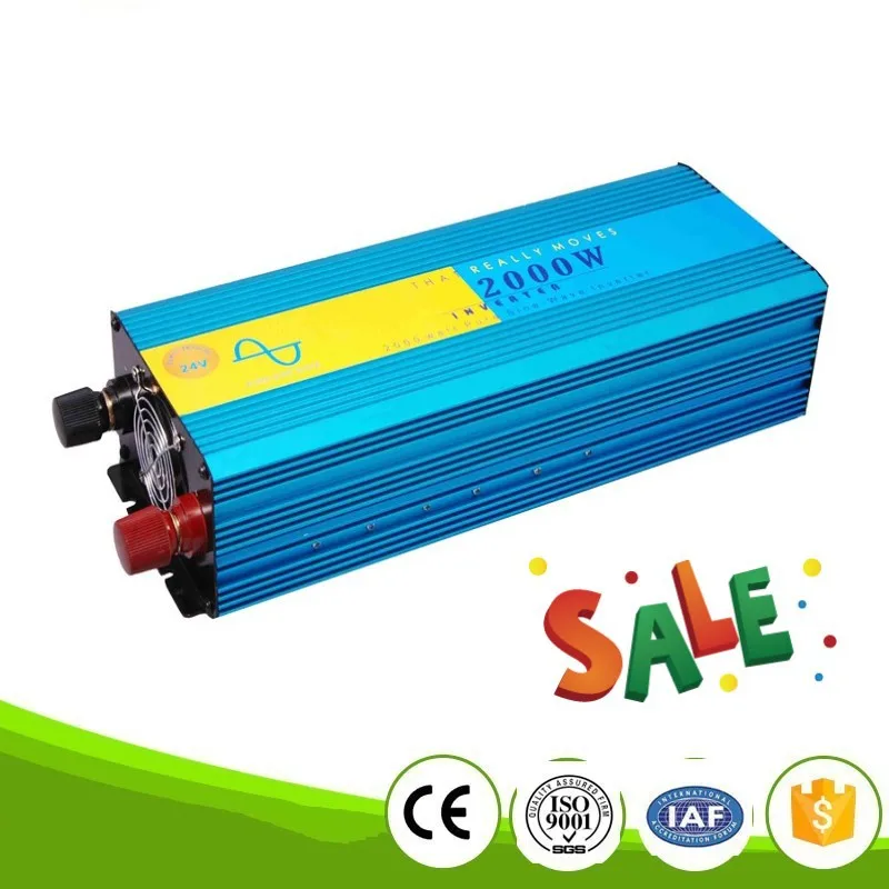 

inverseur de panneau solaire solar Pure sine wave inverter 2000W with 12V 24V 48V dc input 230V ac output