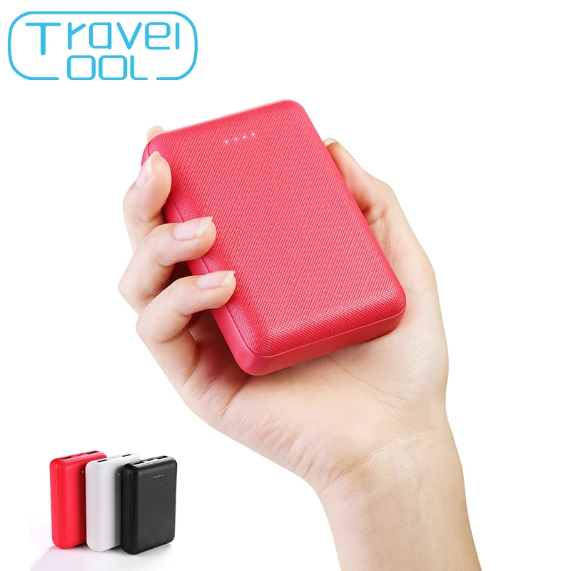 Travelcool 10000 мА/ч мини внешний аккумулятор портативная зарядка через usb для iphone XS Xiaomi