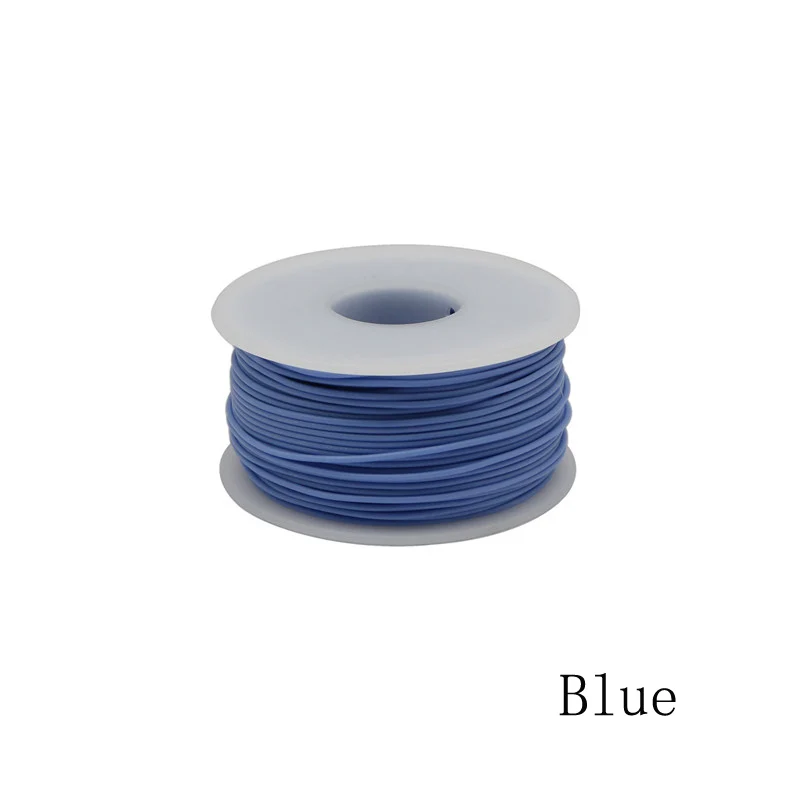 50 meters silicone wire 30AWG wire diameter 0.8mm stranded wire tinned copper wire and cable 10 colors optional DIY - Color: blue