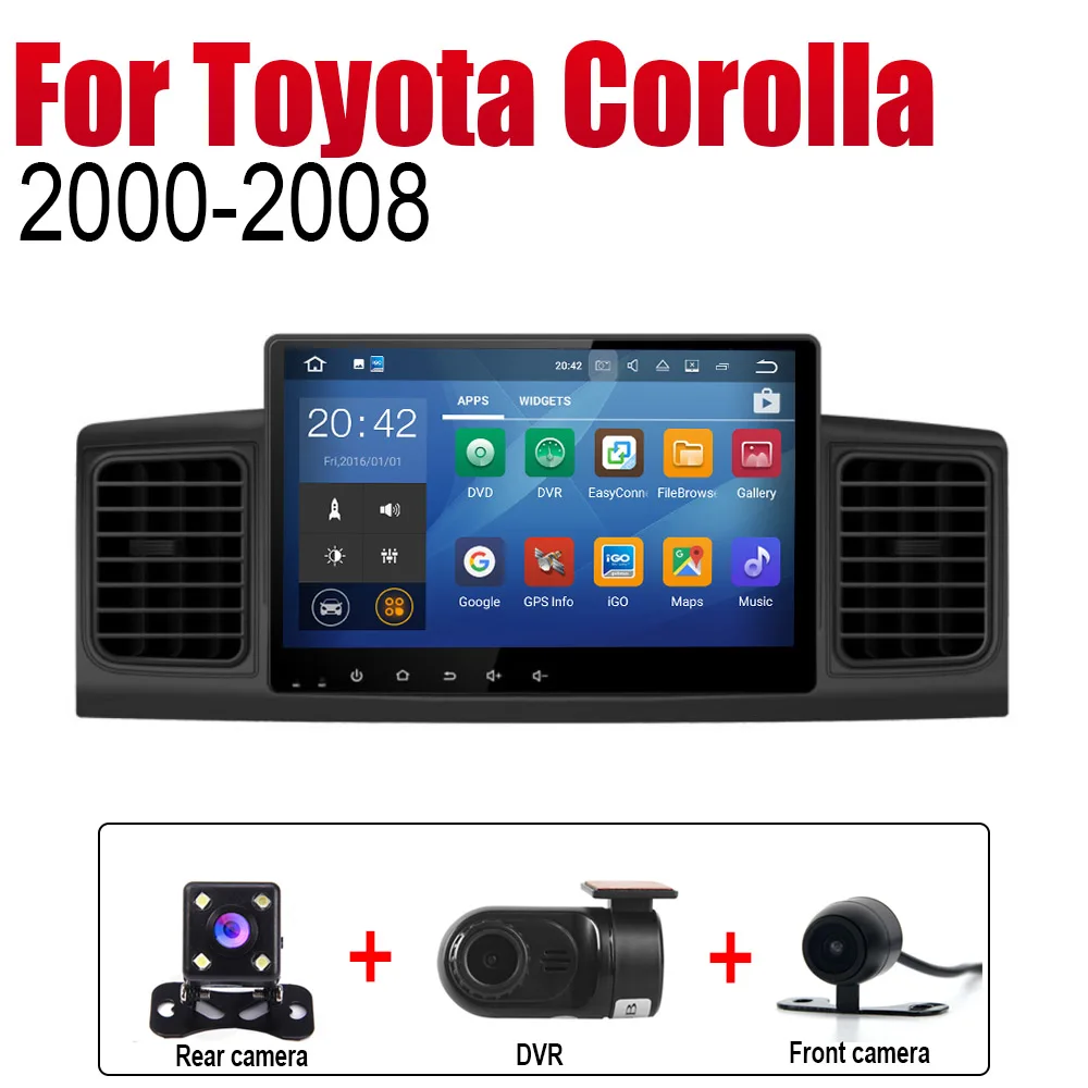 ZaiXi Android 2 Din Авто Радио для Toyota Corolla 2000~ 2008 автомобильный мультимедийный плеер gps навигационная система Радио стерео - Цвет: Extra Items