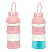 Детская коробка для сухого молока, трехслойный полипропиленовый диспенсер для кормления малыша, милый новорожденный