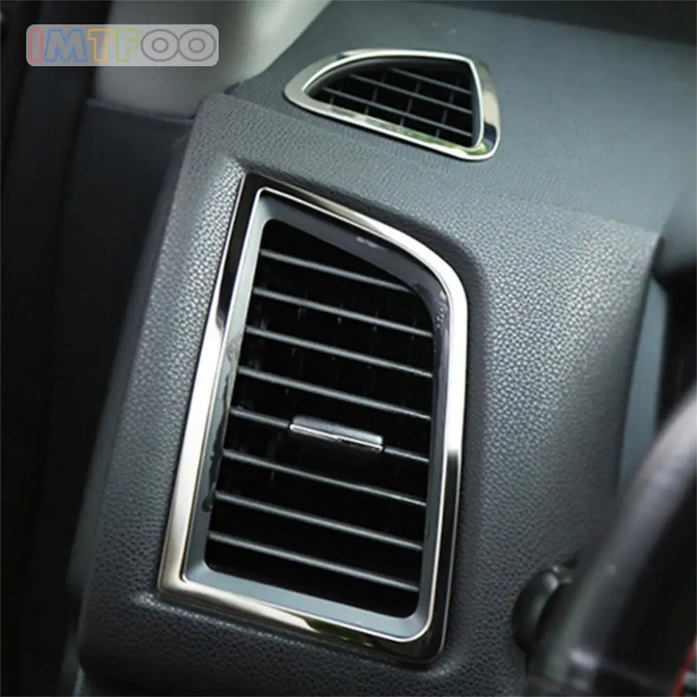 

IMTFOO STAINLESS STEEL AIR VENT OUTLET STICKER FOR MITSUBISHI ASX CITROEN C4 AIRCROSS PEUGEOT 4008 2012-2016 2017 CAR-STYLING
