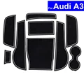 9 Stücke Auto rutschfeste Tür Tor Slot Matten Teppiche Cup Halter Pads für Audi A3 2014 2015 2016 mit Sline Logo Tür Nut Matte -