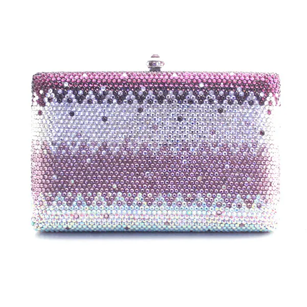 

Clutch Purple Crystal Luxury Women Clutch Bag Ladies Rhinestone Party Bag Designer Crystal Purse(1016-GP4)
