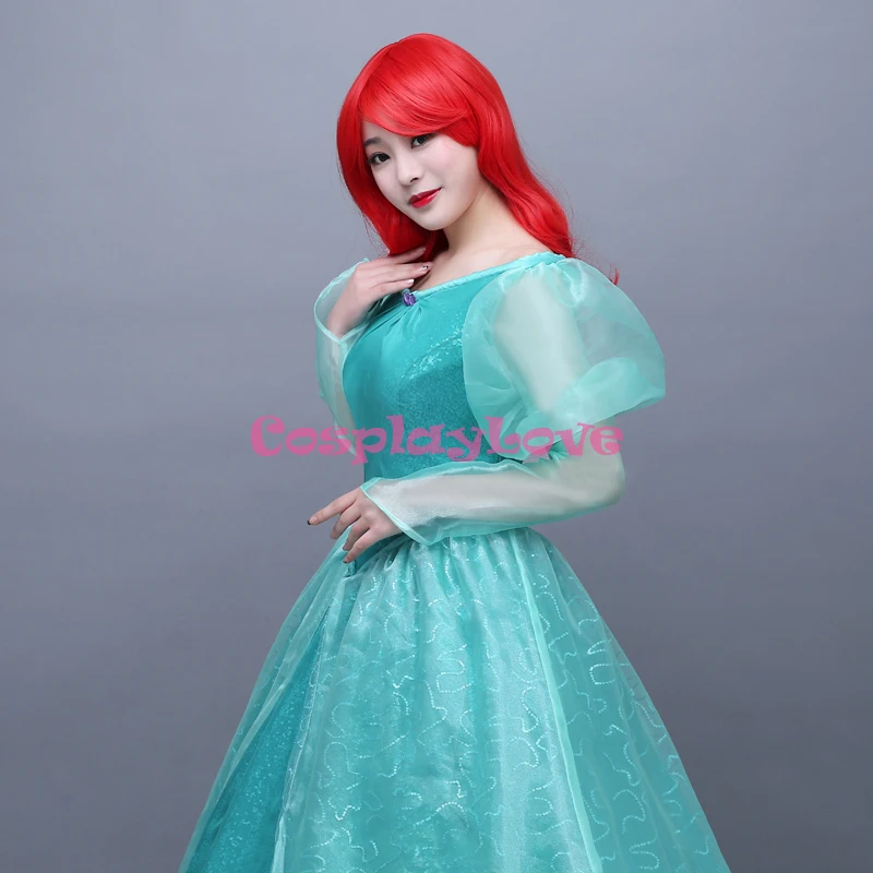 CosplayLove The Mermaid Ariel Princess Dress Green The Mermaid Dress Ariel Cosplay Costume Custom Made For Adult Kid Women (9)