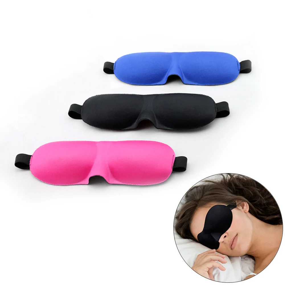 3D Eye Mask Sponge Cover Blindfold Travel Sleep Rest Shade Blinder