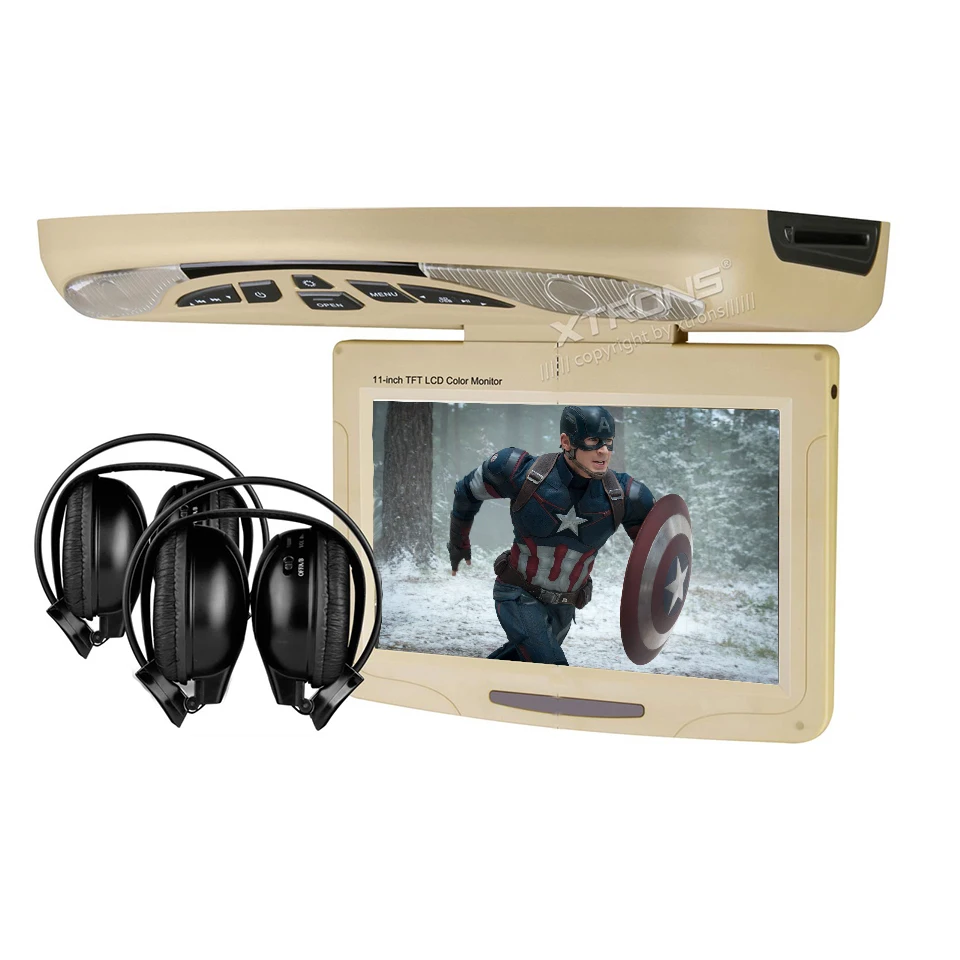 11.3" Car Overhead DVD Player Flip Down Monitor With 32 Bits Game