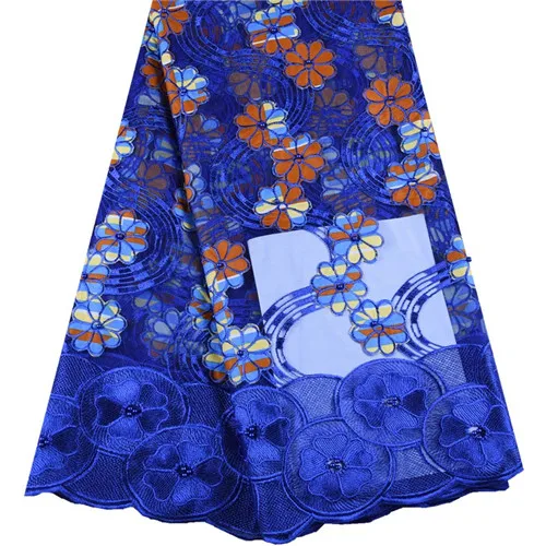 Нигерии кружевной ткани Высокое качество Африканский Воск кружевная ткань с вышивкой красивые бусины гипюр кружева для платья 1005 - Цвет: As picture