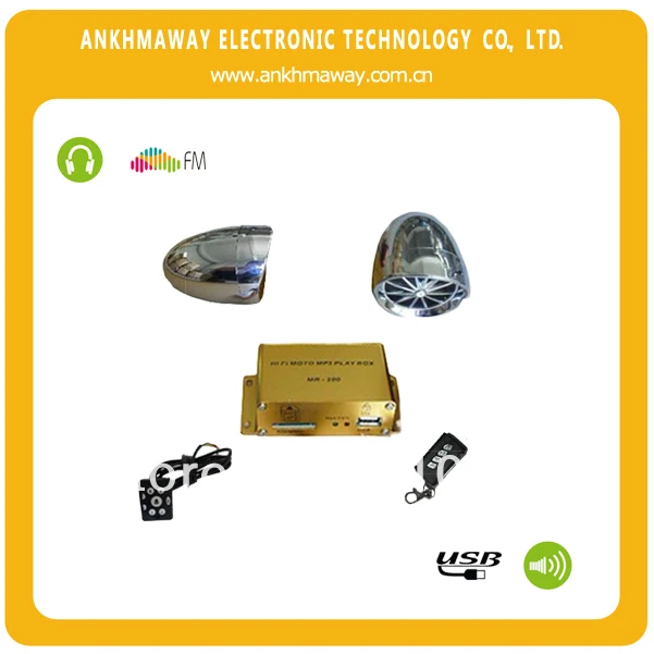 Motorcycle Alarm Motorcycle MP3 Player FM Redio with 3.5 ...