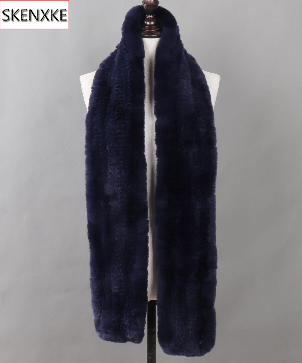 Sciarpa Di Pelliccia Di Coniglio Rex – Collo Di Pelliccia Donna – Colore Mattone