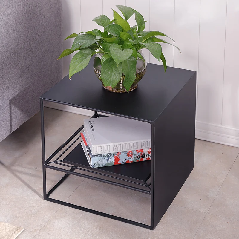 Sofa corner small coffee table simple modern small apartment living room small square table wrought iron mini sofa side table Sofa corner small coffee table simple modern small apartment living room small square table wrought iron mini sofa side table