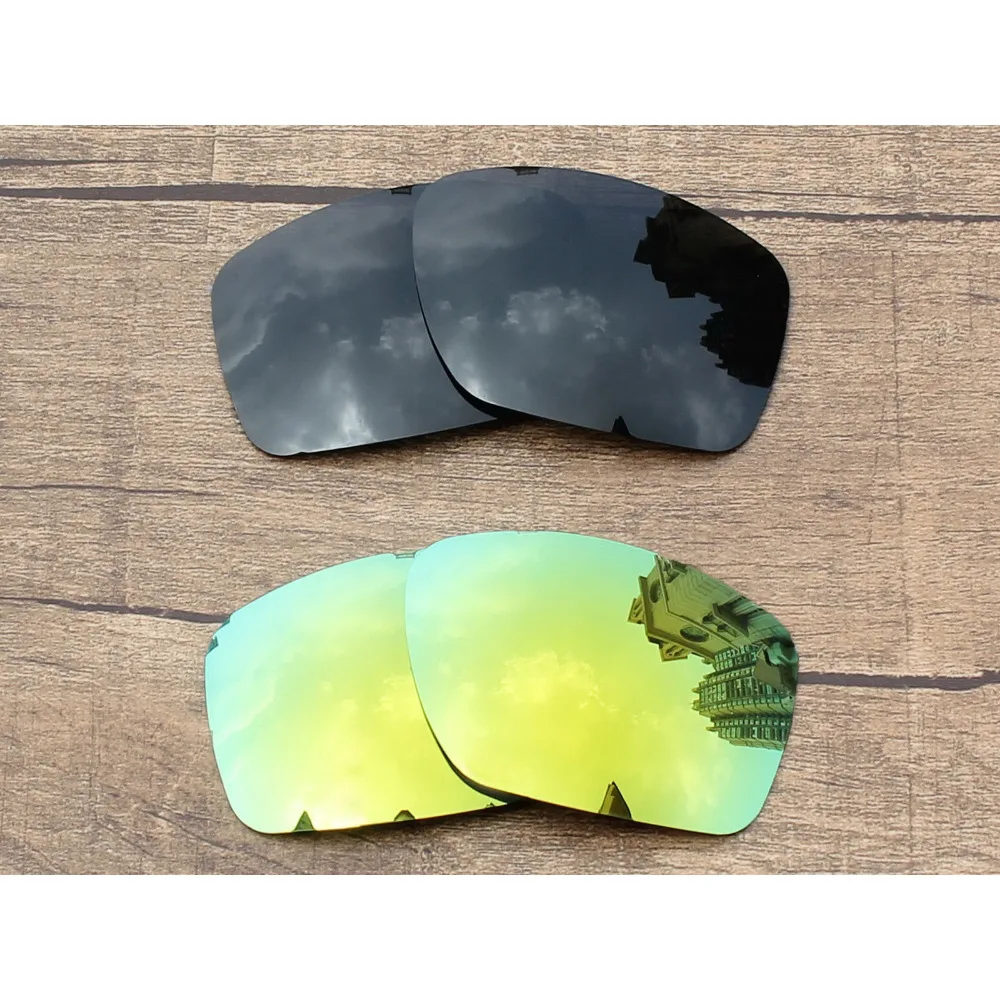Vonxyz 2 пары Stealth черные и 24K зеркальные поликарбонатные Сменные линзы для-Oakley