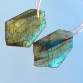 

Fashion.Labradorite,Gemstone women earring bead,26x17x5mm,7.42g