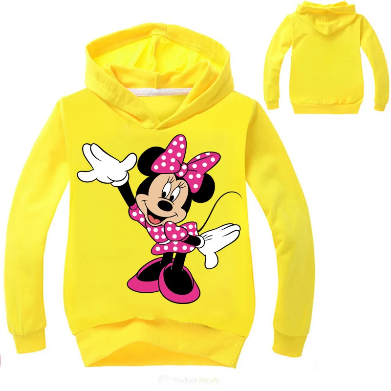 

Child Sweatshirt Girls Hoodies Kids Cartoon Mickey Minne Printed Spring Autumn Boys Hoodies Baby Girl Clothing 1-10Years 6Color