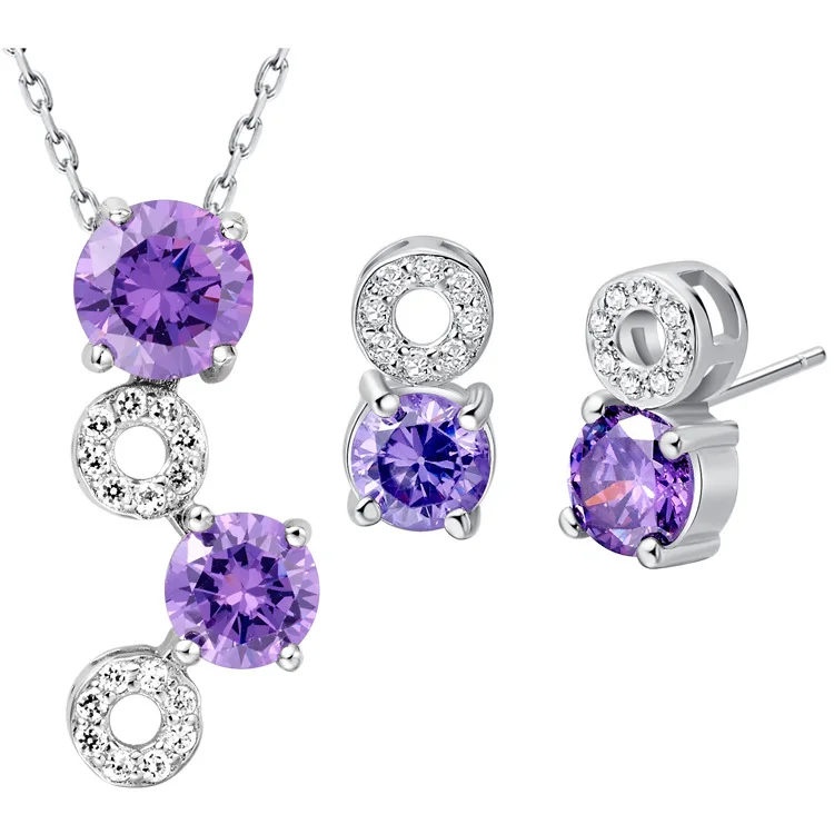 

Pendant necklace Earrings set of 925 sets of sterling silver custom ring set of rings set in Europe spot