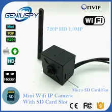 720P Mini Wireless WIFI Camera IP SD Card Slot P2P Onvif CCTV Pin Hole IP Cam Security For Home or Business Surveillance