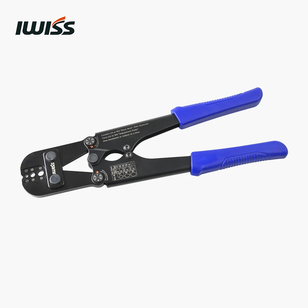 IWISS IWS-1608M инструмент для обжима проводов для меди и алюминия овальные рукава и Стопорные рукава от 1/16 до 1/8 дюймов
