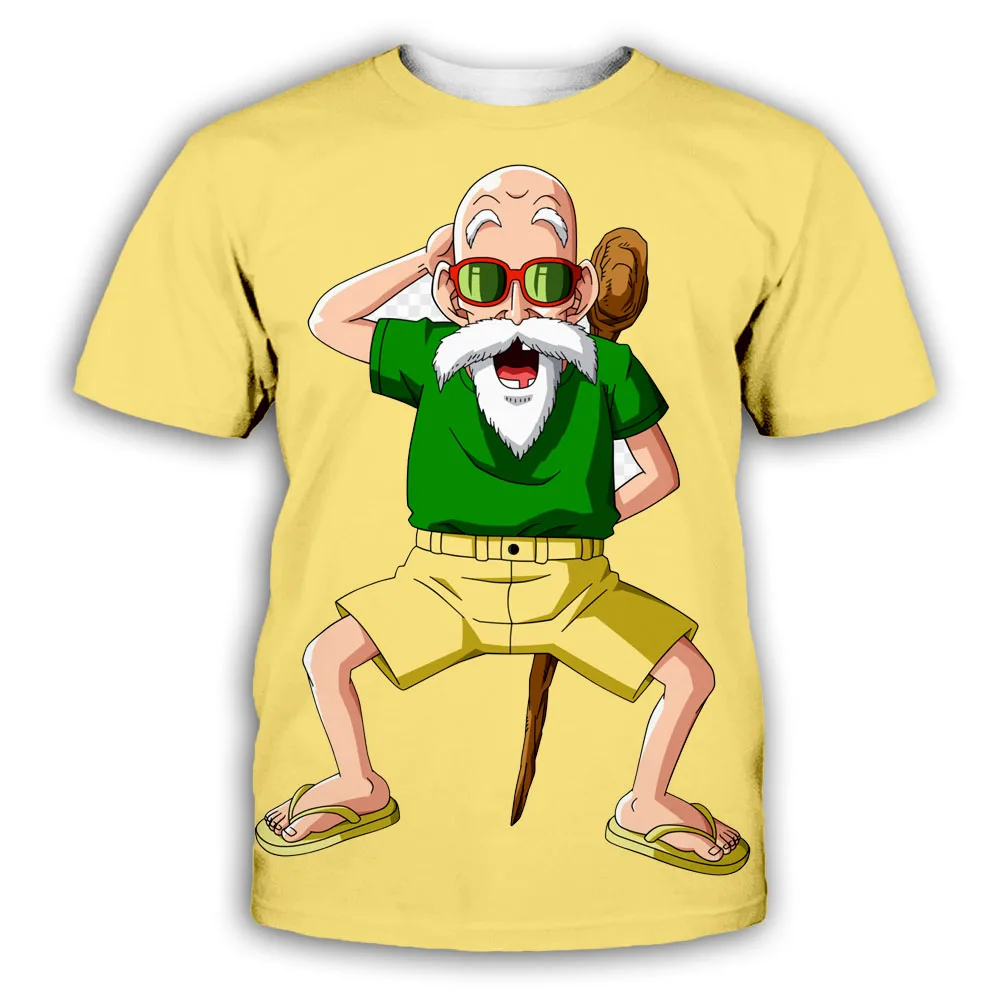 PLstar Cosmos  Summer T-Shirts Men Anime Print Dragon Ball 3D tshirt Oogway Tees Master Roshi Men shirt plus size XS-7XL