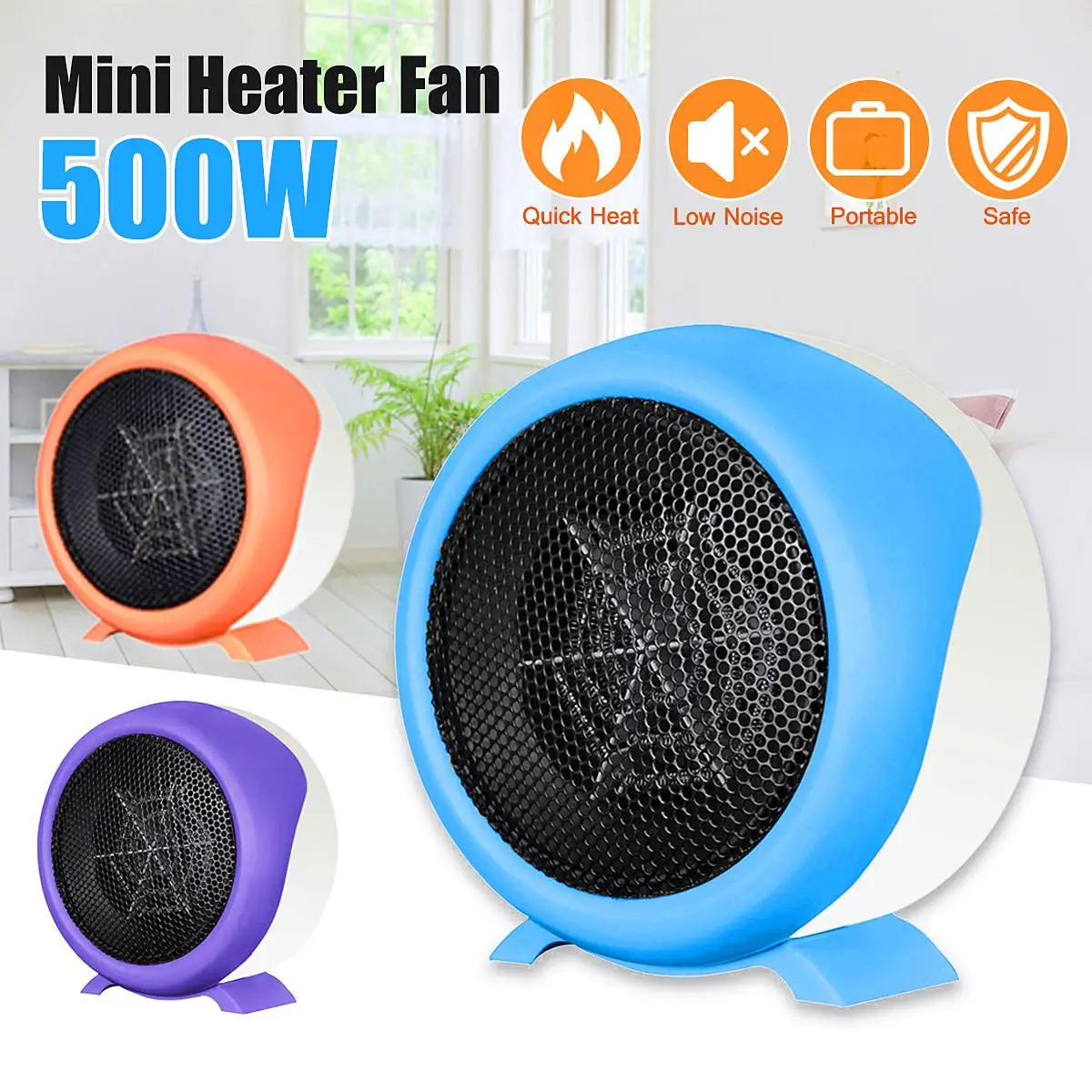 

2018 500W 220V Heater Portable Handy Durable Quality Mini Personal Space Heater Electric Winter Warmer Fan Home Office