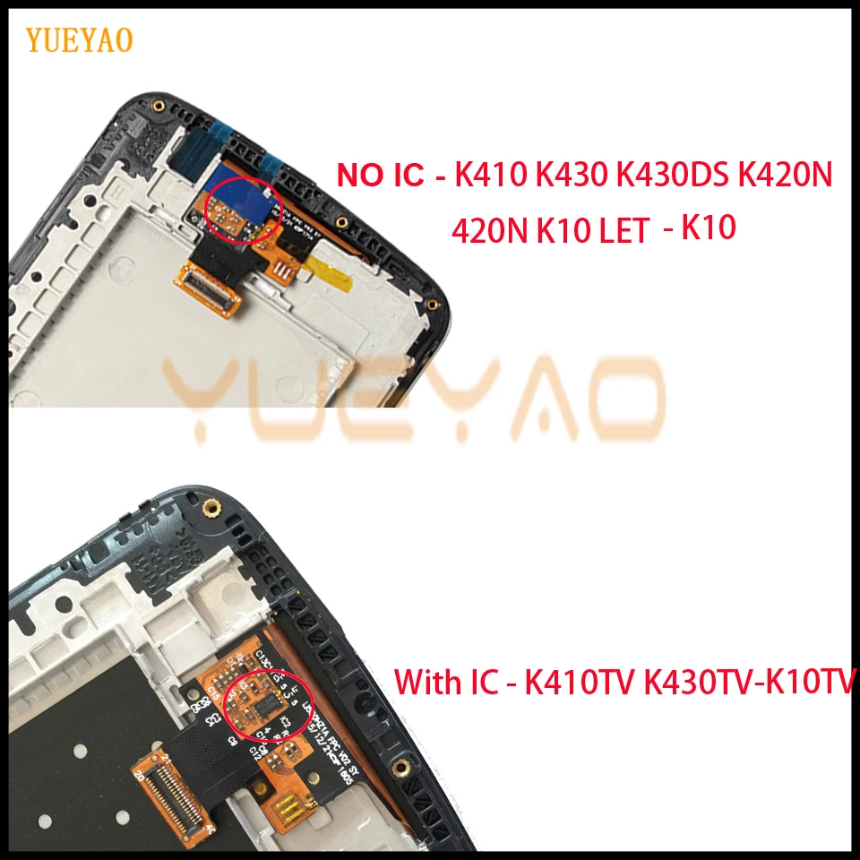 5,3 дисплей для LG K10TV K430DS lcd K410TV K430TV дисплей сенсорный экран дигитайзер стекло+ рамка K10 LTE K430 K410 для LG K420n lcd