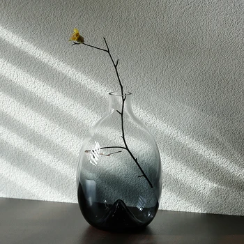 

Nordic style glass vase Creative Gradient Table decoration Transparent flower arrangement accessories modern Home Decorations
