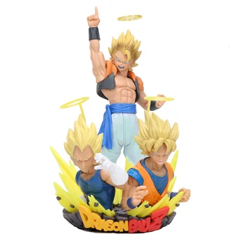

Anime Dragon ball Z SSJ Gogeta Goku & Vegeta PVC Figure Toys Figurals Model Kids Dolls