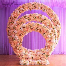 1.2m/1.5m/2m/2.4m wedding prop żelazny pierścień półka ścianka ze sztucznych kwiatów stojak drzwi ślub tło wystrój żelaza arch żelaza stojak