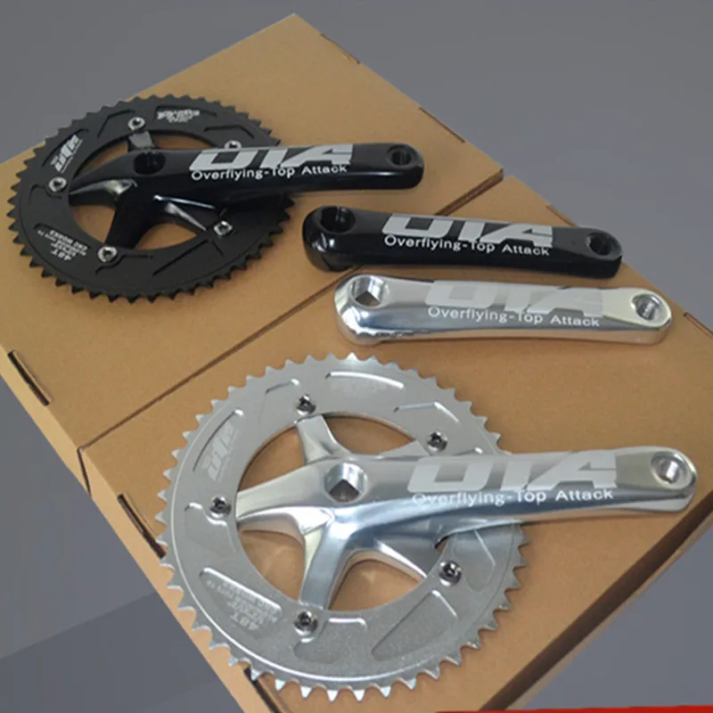 

Bicycle OTA tooth plate retro racing aluminum alloy single speed 48T CNC crank field car Bicycle Crank & Chainwheel
