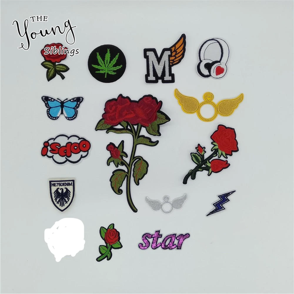 

Mixture Fashion Patterned Patch Embroidery Hot melt adhesive Badges Sewing Iron on patch DIY Sticker Craft Clothing Accessories
