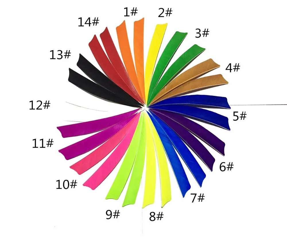 50 шт. 4/5 "Турция Fletching перо щит стрелка перо для DIY traditioal стрельбы из лука охота