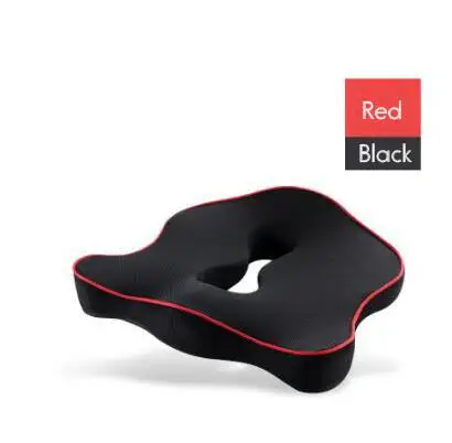 Качественная подушка для сиденья автомобиля и подушка для поддержки спины, набор из пены с эффектом памяти, подходит для тела, снимает давление на сиденье, корректная осанка - Цвет: As picture