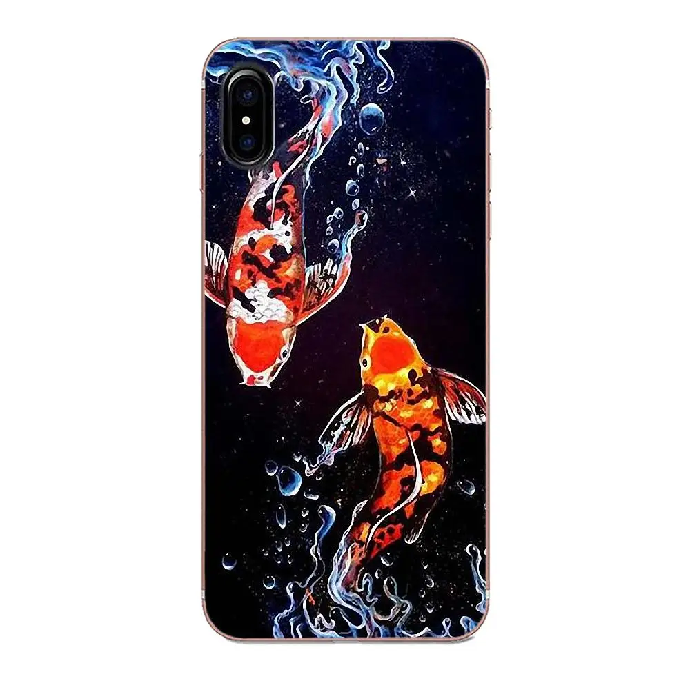 Китайские рыбки Koi Рисование для Huawei Nova 2 V20 Y3II Y5 Y5II Y6 Y6II Y7 Y9 G8 G9 GR3 GR5 GX8 Prime 2018 2019
