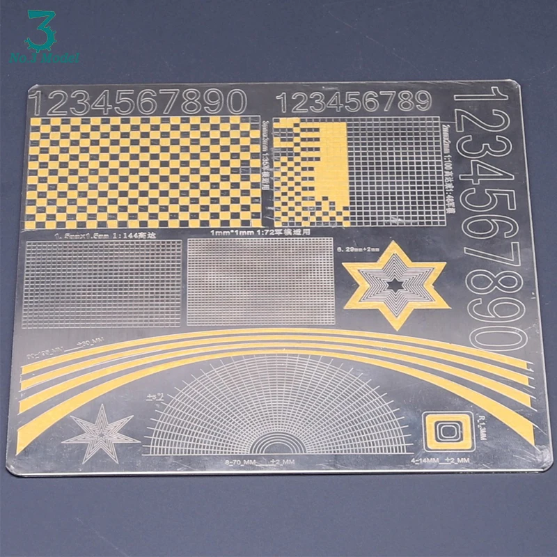 Steel Groove Type Digital Camouflage Fine Line Circle Triangle Hexagon Masking Tape Cutting Pads Two Sides 15cm*15cm