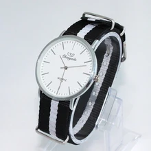 Высокое качество Для мужчин мальчиков женские 20 мм нейлоновый ремешок для часов модные кварцевые часы U46F1