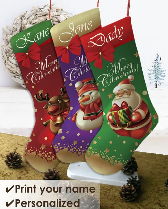 personalized christmas stockings double sided print your personal christmas gift