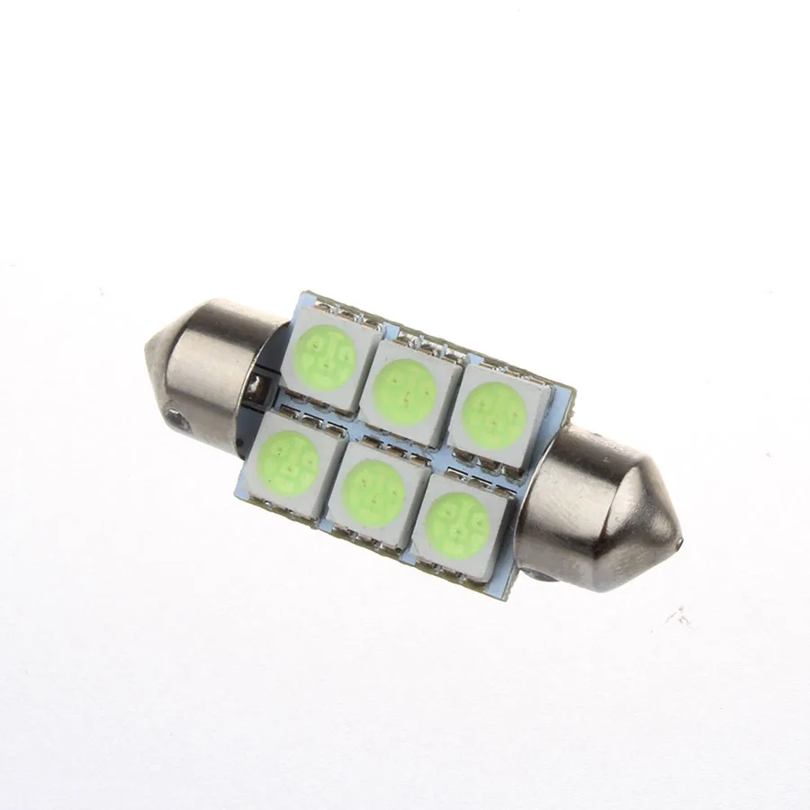 Купольная гирлянда C5W 5050 SMD 6 светодиодный светильник для салона автомобиля двери