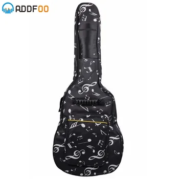 

ADDFOO 41 Inch Dual Adjustable Shoulder Strap Acoustic Guitar Gig Bag - Black 600D Oxford cloth Material Protector Accessories