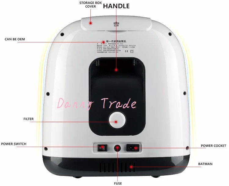 110 Вт мощность портативный 90% чистота кислородная машина концентратор кислорода 5л поток фильтра Кислородная установка низкий уровень шума 1-5л регулируемый в домашних условиях