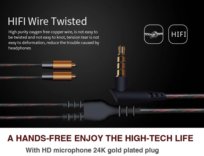 X46M Waterproof Metal In Ear Headphone with Mic