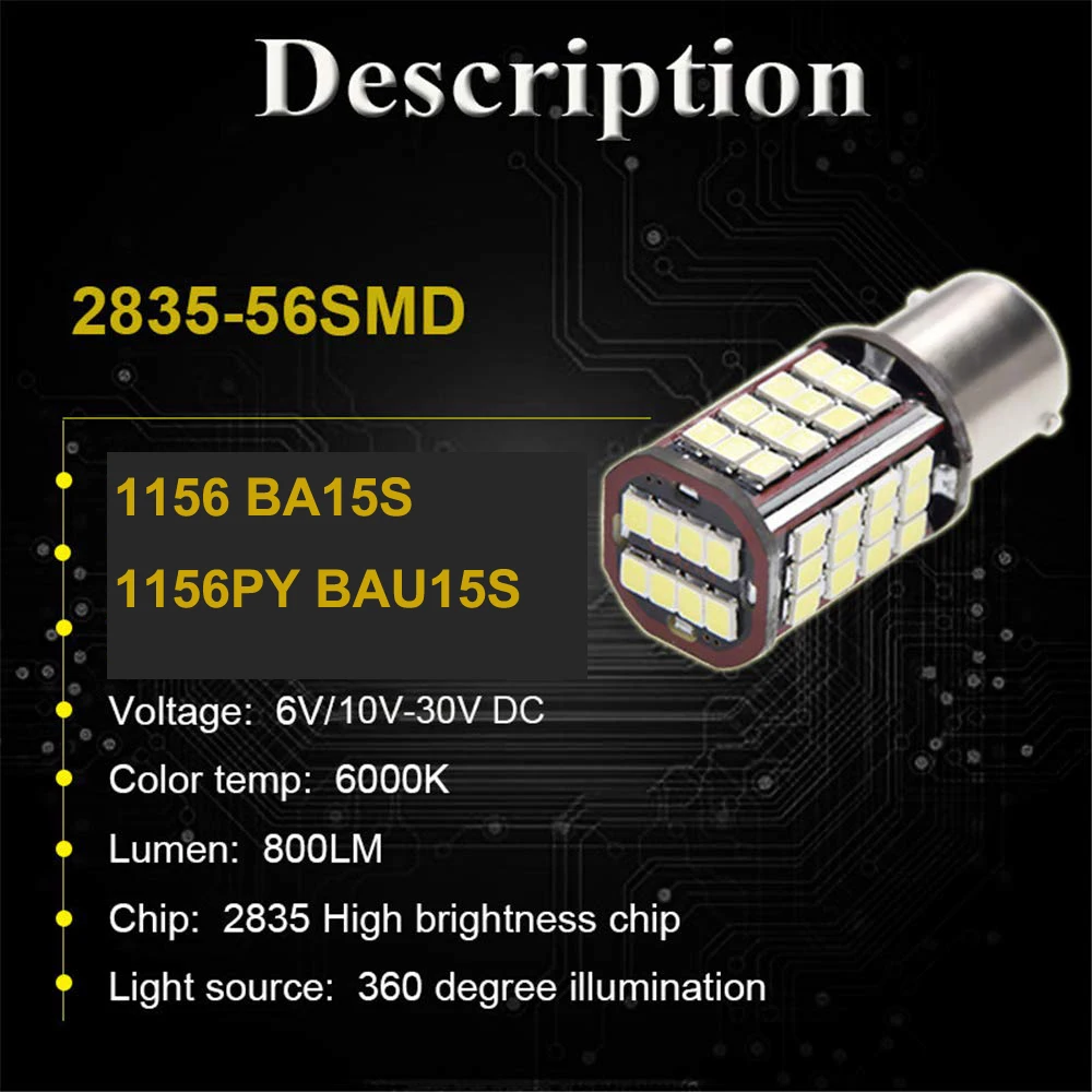 FH1156 BAU15S-2835-56-W-6V 12V 24V 5