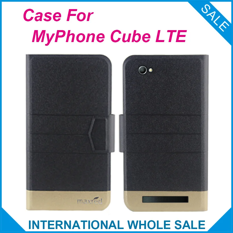 5 видов цветов жарко! Чехол MyPhone Cube LTE 2016 высокое качество полный флип модный