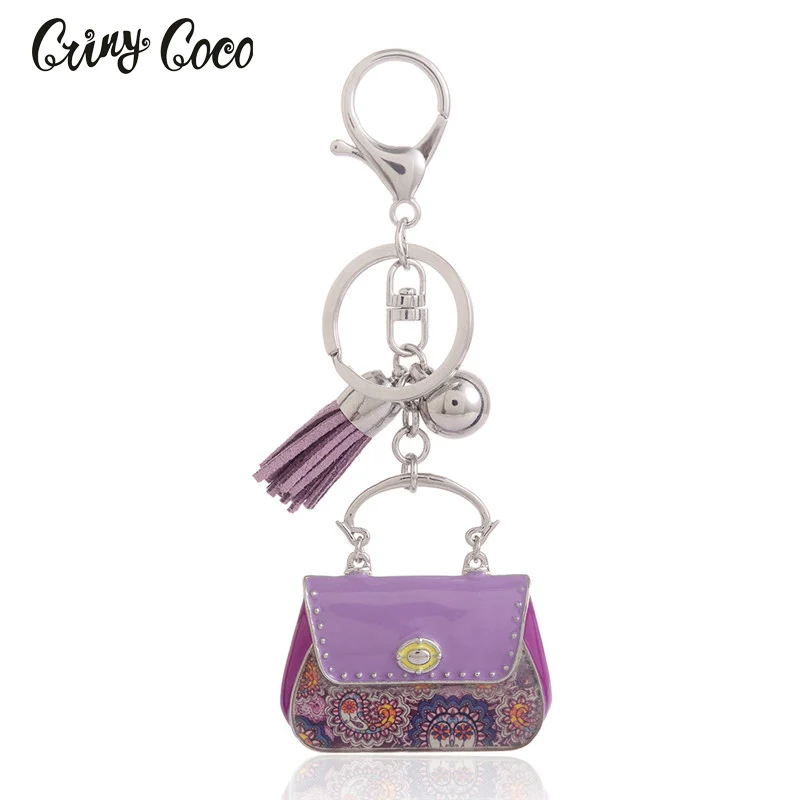 

Trendy Enamel Zinc Alloy Key Chains for Women&Girl Bag Keychain Charm Cute Metal Bag Accessories Pendant Womens Jewellery