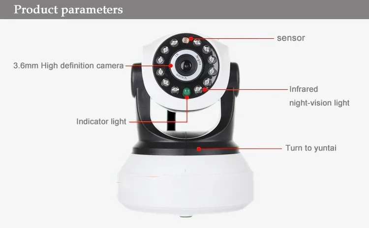 

720P HD voice intercom Network wireless network camera CCTV IP Wireless Camera