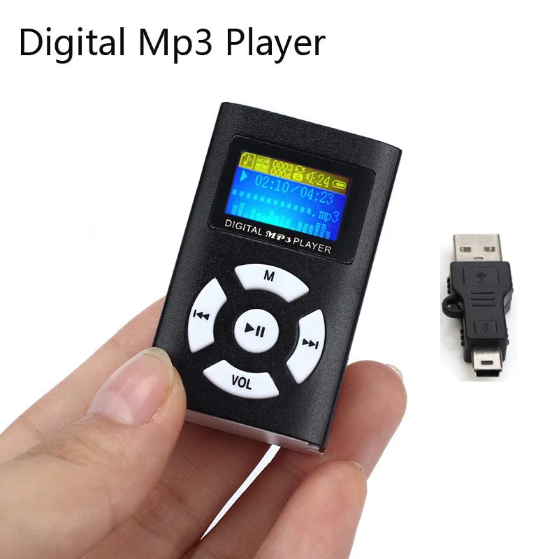 Дешевый Mp3-плеер Портативный USB MP3 Плеер Цифровой ЖК-Экран Поддержка 16 ГБ TF Карты