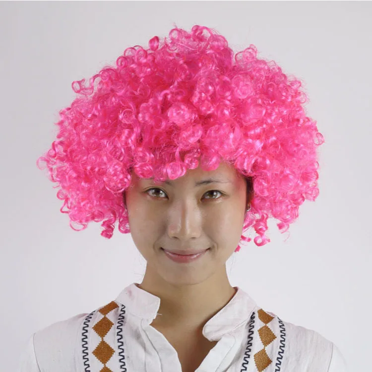 New Halloween Christmas Hats Costume Hair Wig Football Fan Wig Clown Hair Wigs Child Adult Colorful Masquerade Party