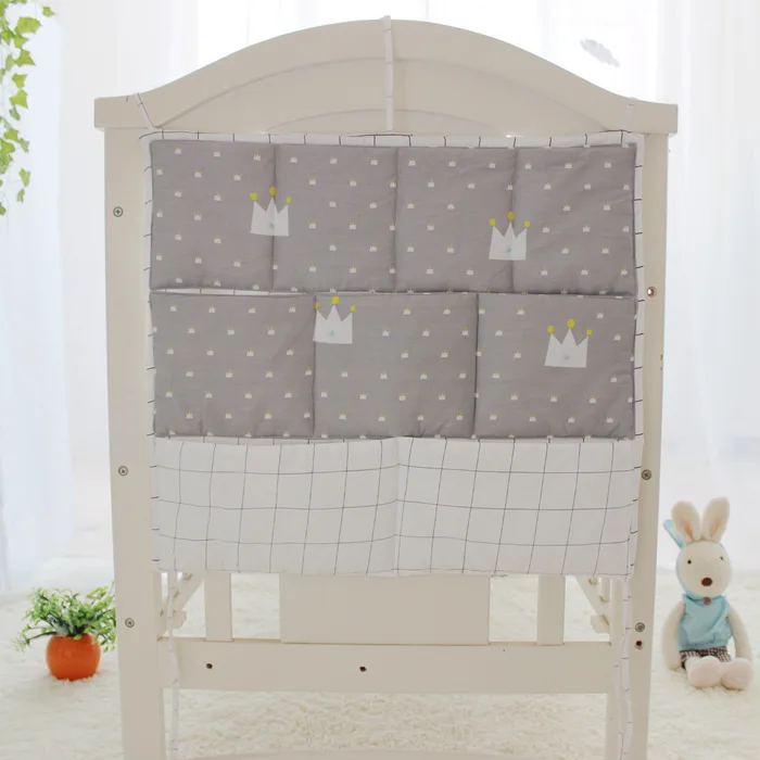6050cm Baby Bed Bumpers Bedside Storage Hanging Bag Multifunctional Cot Pocket Diaper bag (7)