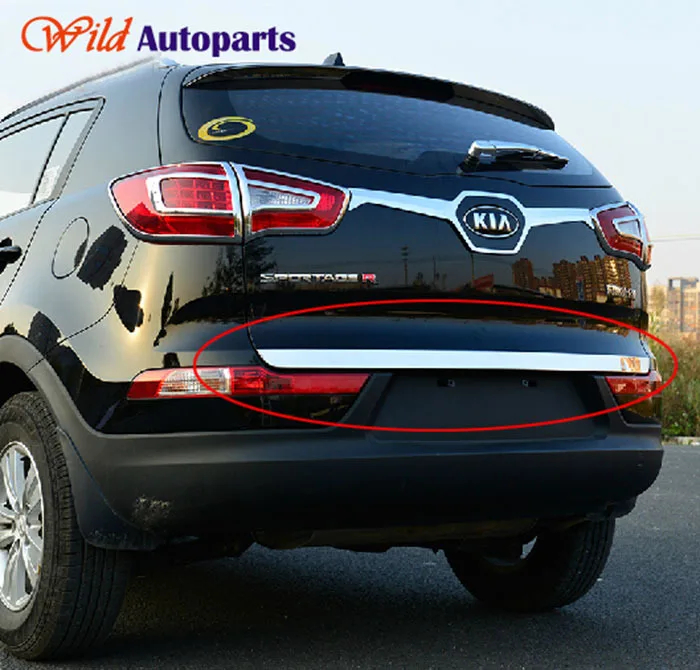 Stainless Steel Mirror Chrome Rear Tailgate Door T...