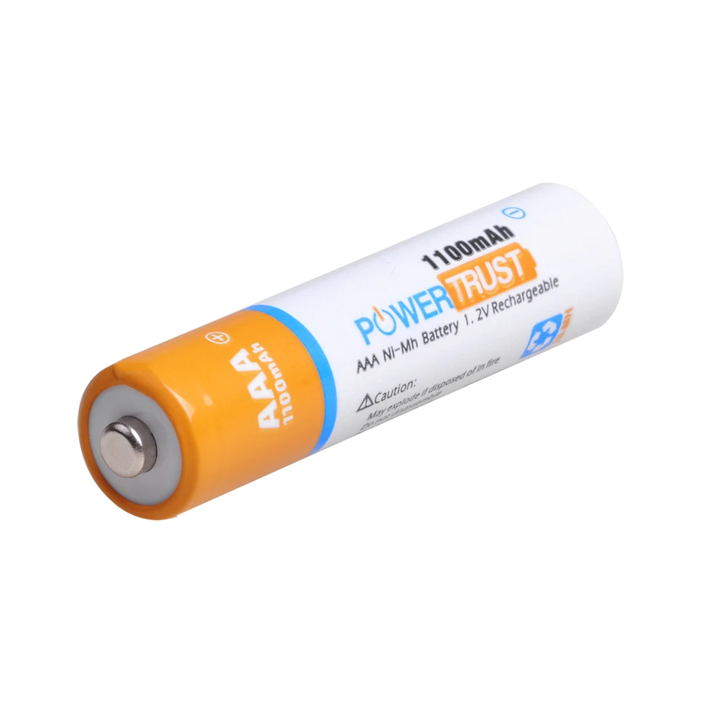 PowerTrust 8 пакетов 1100mAh 1,2 V AAA Ni-MH Аккумуляторная батарея для AAA батарей(чехол в комплекте